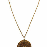 Tortolani Gold Tone Medallion 24" Necklace