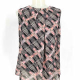 Nic + Zoe Pink/Black Size PP Tank Plaid Sleeveless