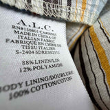A.L.C. Carolyn Women's Blue Yellow Size 8 One Shoulder Stripe Dress