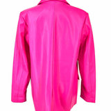 Steve Madden Women's Hot Pink Size M Vegan Leather Blazer