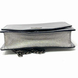 Kate Spade Cameron Street Hazel Silver Flap Metallic Saffiano Leather Crossbody