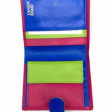 GIANNI VERSACE Pink Bi-Fold Color Block Wallet