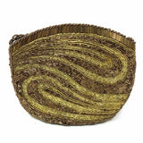 VANESSA Beaded Brown Half Dome Crossbody
