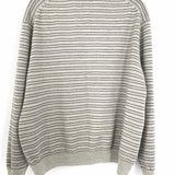 Club Room Men's Gray Size XXL Quarter Button Wool Stripe Long Sleeve Shirt
