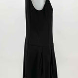 Vince Women's Black Size 8 Sleeveless Pleated Dress
