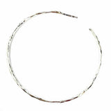 Silver tone Hoop Hammered Earrings