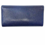 Chanel 2012/13 Navy Accordion Caviar Leather Wallet