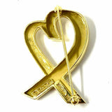 Tiffany & Co. Paloma Picasso Heart Motif 18K 750 Gold Brooch