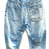 We The Free Moxie Women's Blue Size 27/4 Barrel Paint Splatters Jeans