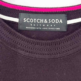 SCOTCH&SODA Men's Eggplant Size M Crew Neck Lightweight Sweater