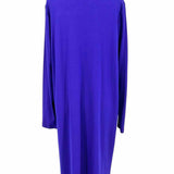 Eileen Fisher Women's Blue Size L Long Sleeve Turtle Neck Dress