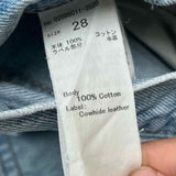 Moussy Women's Light Blue Size 28/6 Straight Leg Distressed Jeans