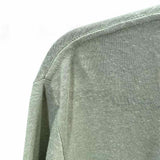 rag & bone Men's Green Size M Crew Neck Linen Blend Long Sleeve Shirt