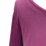 Eileen Fisher Women's Purple Size S Scoop Neck Silk Long Sleeve