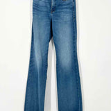 Good American Women's Blue Size 6/28 Bootcut Raw Hem Jeans