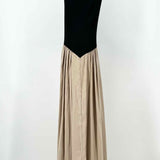 maeve Women's Black Beige Size S Sleeveless Color Block Dress