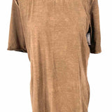 Uma Wang Women's Brown Size L Crew ombre Short Sleeve Top