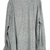 Emanuel Berg Men's Steel Gray Size XL Floral Button Down Long Sleeve Shirt