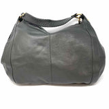Onna Ehrlich Rachel Gray Foldover Tassel Pebbled Leather Satchel