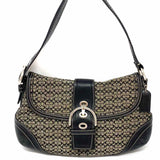 Coach Soho Y2K Vintage Canvas Black Gray Shoulder Signature Shoulder Bag