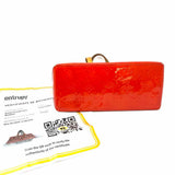 LOUIS VUITTON 2003 Reade PM Red Mini Monogram Vernis Leather Tote