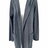 Tahari Women's Charcoal Size M Open Front Cotton Blend Cardigan