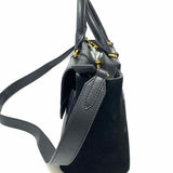 DKNY Brynn Black Top Handle Leather Satchel
