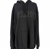 MOSCHINO Men's Black Size 46 Hooded Logo Sweatshirt