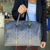 Gucci Coated Canvas Brown Boston GG Satchel