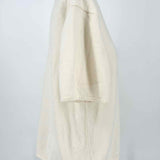 NAKED CASHMERE Women's Cream Size L Crew Cashmere Short Sleeve Top