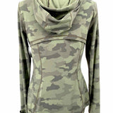 Lululemon Women's Green Size 8 Hooded W4BI4S Camoflage Jacket