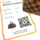 LOUIS VUITTON Coated Canvas Brown Dome Damier Ebene Satchel