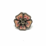 Judith Jack 925 Sterling Silver Flower Marcasite Pin