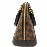 LOUIS VUITTON Alma BB Coated Canvas Brown Top Handle Damier Ebene Crossbody
