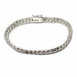 PAS 925 Sterling Silver Tennis 7.5" Crystal Bracelet