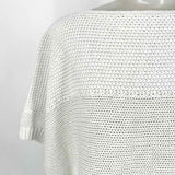 Tommy Bahama Women's White Size M Boatneck Knit Short Sleeve Top