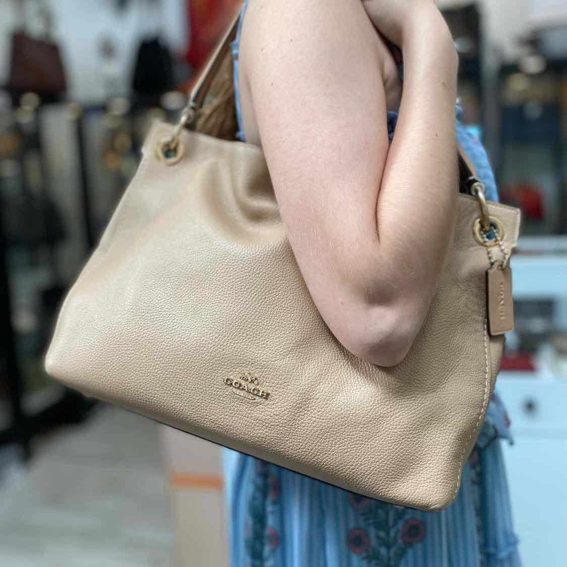 Coach Clarkson Hobo Tan Hobo Pebbled Leather Shoulder Bag