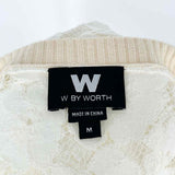 W by Worth Women's Cream Size M Lace Sweater
