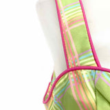VOODOO VIXEN Women's Chartreuse Size XL Belted Plaid Dress