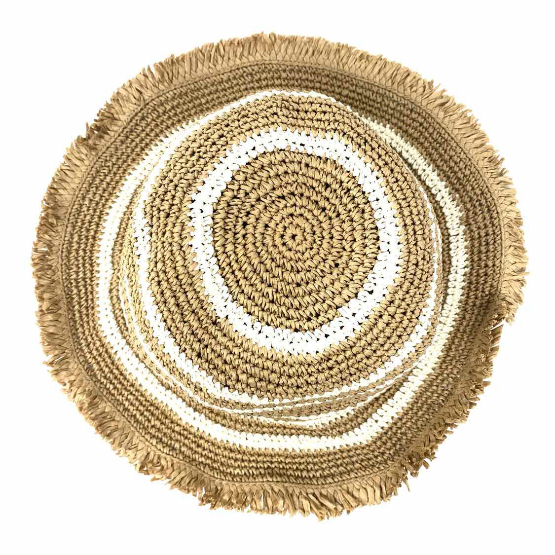 rag & bone Raffia Beige Stripe Sun Hats