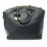 Dooney & Bourke Black Top Handle Pebbled Leather Satchel