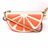 Kate Spade Flights of Fancy Grapefruit Coral Crescent Leather Crossbody