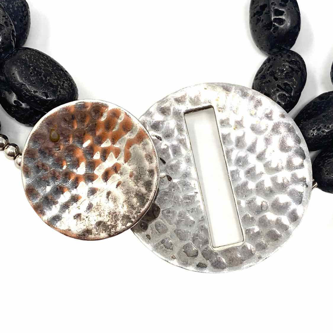 Silpada Black Lava Rock .925 Sterling Silver Bracelet