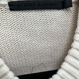 jenni kayne Women's Black White Size XS Button Down Pima Cotton Stripe Cardigan