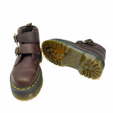 Dr. Martens Devon Flower Women's Brown Size 5 Ankle Leather Boots