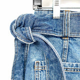Sezane Women's Blue Size 6 mini Denim Belted Skirt