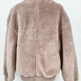 alo Foxy Sherpa Women's Baby Pink Size S Zip Plush Jacket