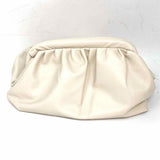 Ivory Dumpling vegan leather Clutch