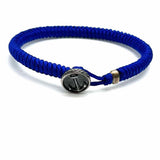 DAVID YURMAN Maritime Anchor 925 Sterling Silver Blue Twist 8" Cord Bracelet