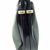 Miss Chloe Rubberized Canvas Black Gray Color Block Tote